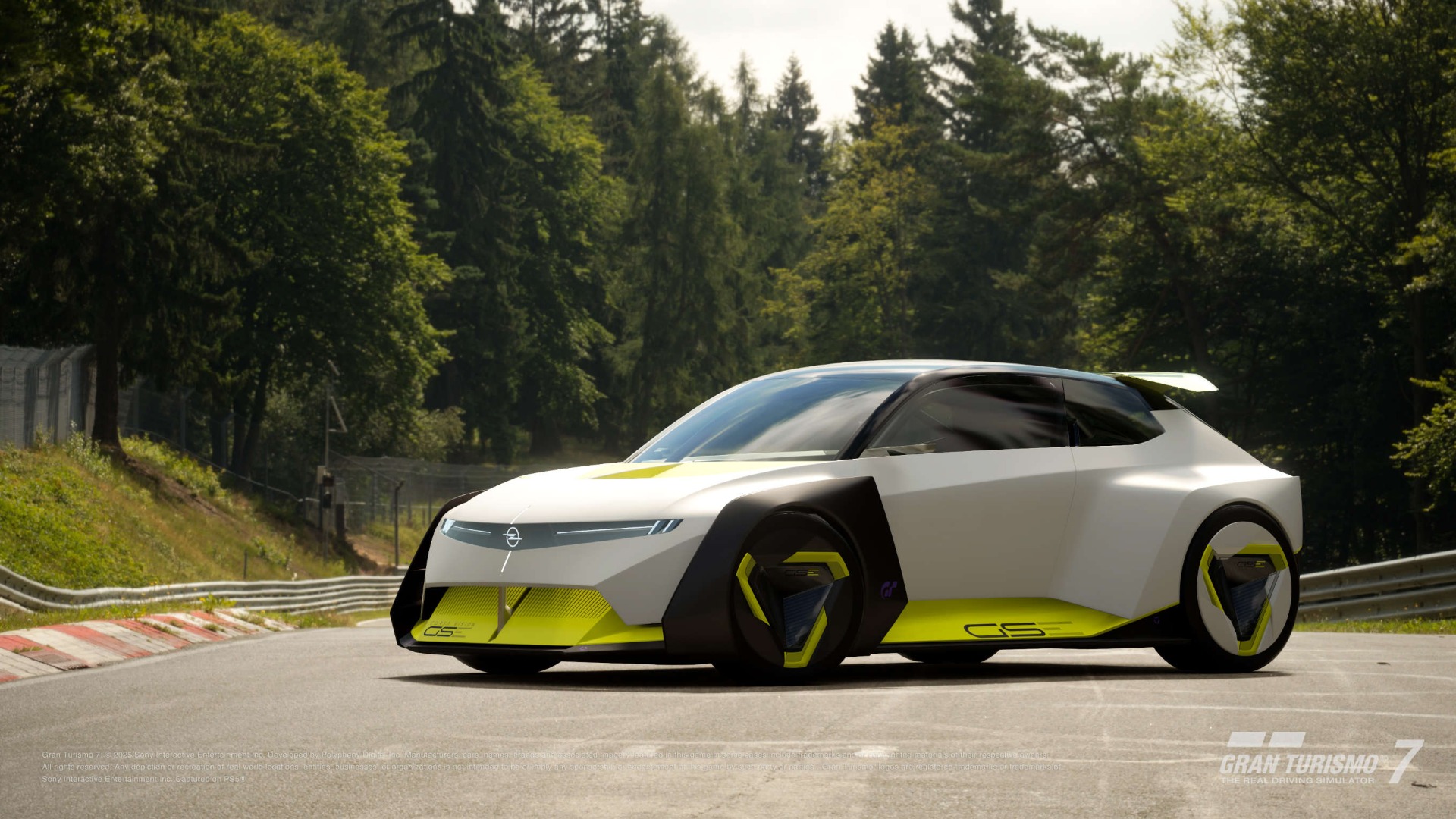 Концепт-кар Opel Corsa GSE Vision Gran Turismo білого кольору на вулиці