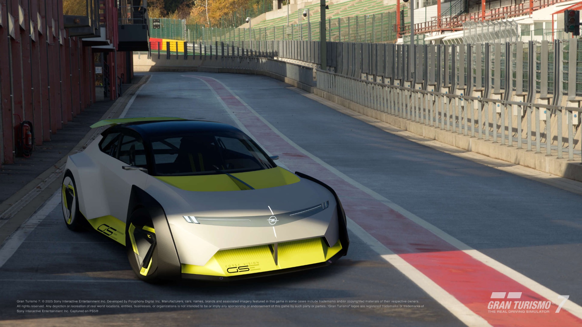 Концепт-кар Opel Corsa GSE Vision Gran Turismo стоїть на треці